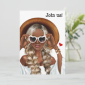 Summer Mood Blonde Bachelorette Invitation (Debout devant)