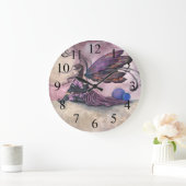 Summer Moon Fairy Fantasy Art Wall Clock Grote Klok (Huis)
