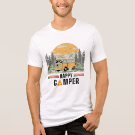 Summer Mountain Adventure Camper Natuur Tri-Blend Shirt