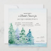 Summer Mountain Lakeside w Trees Vrijgezellenfeest Kaart (Voorkant)