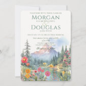 Summer Mountains and Stream Wedding Invitation (Devant)