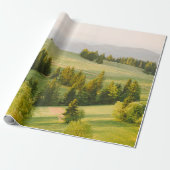 summer mountains green grass and blue sky landscap cadeaupapier (Uitgerold)