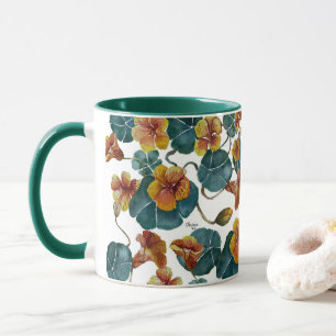 Summer Nasturtiums Two-Tone Coffee Mok
