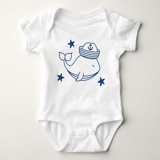 summer nautical theme boy romper (Voorkant)