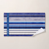 Summer Navy Blue Boat Collection de rayures tendan (Serviette à main)