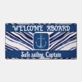 Summer Navy Blue Boat Populaire Stripes Collection (Recto)