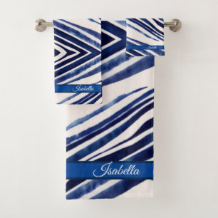 Summer Navy Blue Boat Populaire Stripes Collection