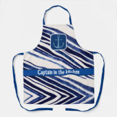 Summer Navy Blue Boat Popular Stripes Collectie Schort (Voorkant)