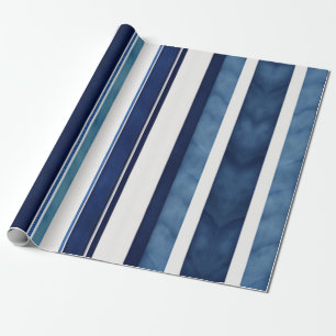 Summer Navy Blue Popular Boat Stripes Collectie Cadeaupapier