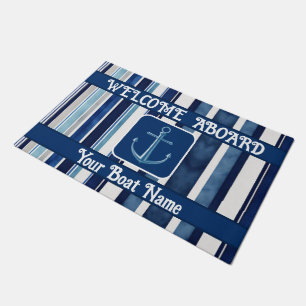 Summer Navy Blue Popular Boat Stripes Collectie Deurmat