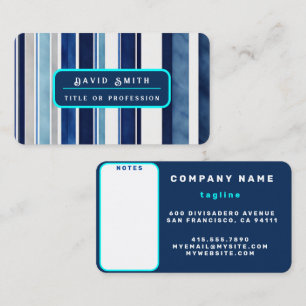 Summer Navy Blue Popular Boat Stripes Collectie Visitekaartje