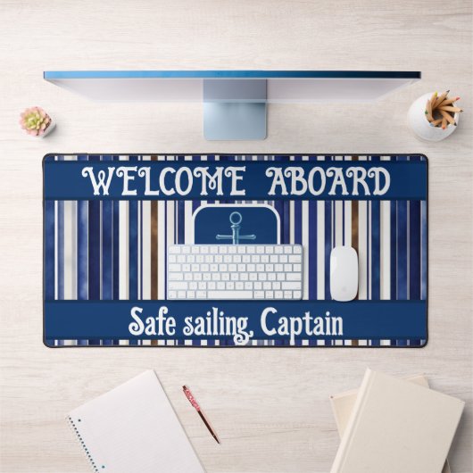 Summer Navy Blue Trendy Boat Stripes Collection (Bureau 1)