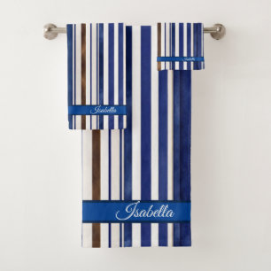 Summer Navy Blue Trendy Boat Stripes Collection