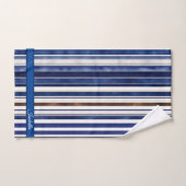 Summer Navy Blue Trendy Boat Stripes Collection (Serviette à main)