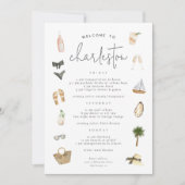 Summer Neutrals Bachelorette Weekend Itinerary Kaart (Voorkant)