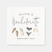 Summer Neutrals Personalized Bachelorette Party Servet (Voorkant)