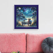 Summer Night Love Canvas Afdruk (Insitu (Woonkamer))