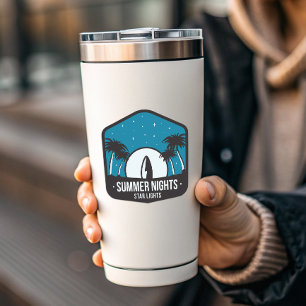 Summer Nights Star Light Camping Afgesneden Stic Sticker