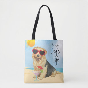 Summer Norfolk Terrier Canvas tas