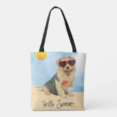 Summer Norfolk Terrier Canvas tas (Achterkant)