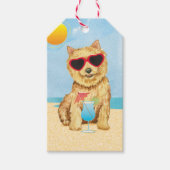 Summer Norwich Terrier Gift Labels Cadeaulabel (Voorkant)