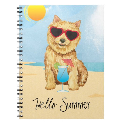 Summer Norwich Terrier Notitieboek (Voorkant)