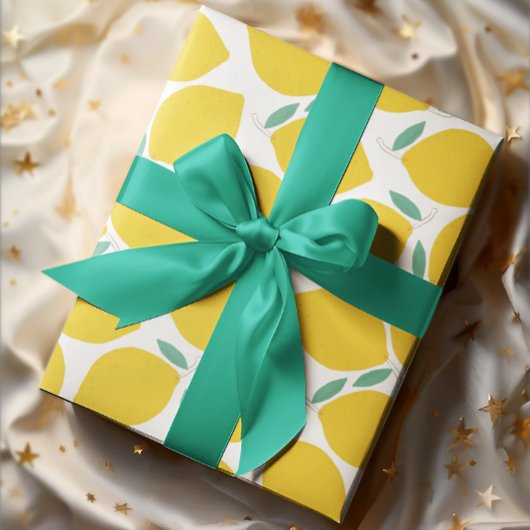Summer Novelty Lemon-Pattern Gedrukt Cadeaupapier