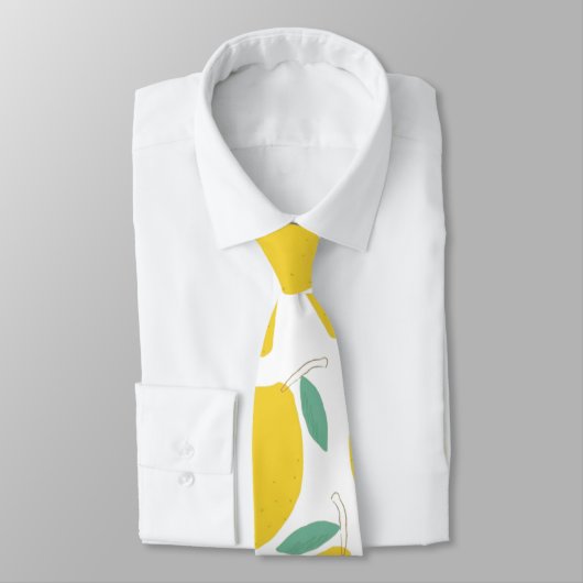 Summer Novelty Lemon-Pattern Gedrukt Stropdas (Gebonden)