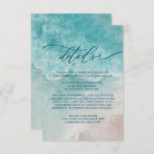Summer Ocean Blue Beach Elegance Informatiekaartje (Voorkant / Achterkant)