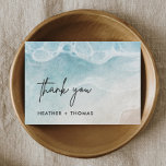 Summer Ocean Modern Beach Carte de remerciements d<br><div class="desc">Summer Ocean Beach Mariage Merci Cartes</div>