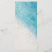 Summer Ocean Plage Mariage Menu Cartes (Dos)