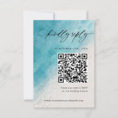 Summer Ocean Watercolor Beach Wedding Carte RSVP (Devant)