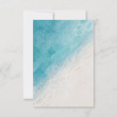Summer Ocean Watercolor Beach Wedding Carte RSVP (Dos)
