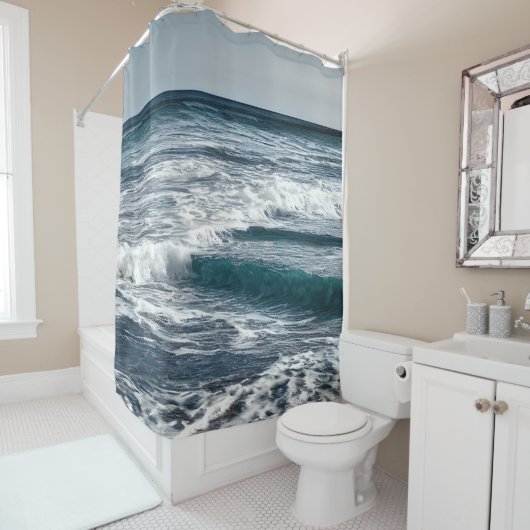 Summer Ocean Waves Douchegordijn (In situ)