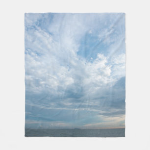 Summer on the beach with sunset sky. Copy space. M Fleece Deken