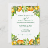 Summer Orange Citrus Fruit Wedding Invitation  (Devant)