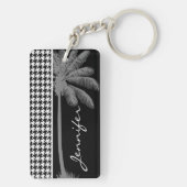 Summer Palm Black Houndstooth Sleutelhanger (achterkant)
