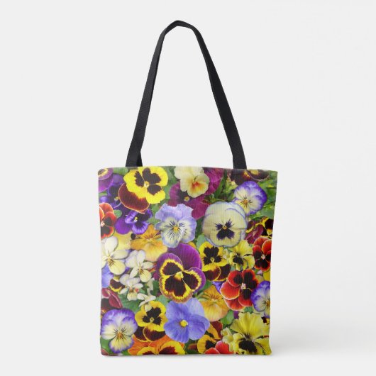 Summer Pansies Canvas tas (Achterkant)