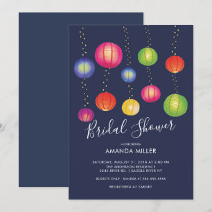 Summer Paper Lanterns Bruids Douche Uitnodiging