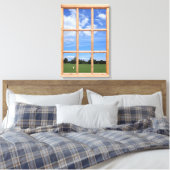 Summer Park 3D Effect Uitzicht Afbeelding Canvas Afdruk (Insitu (Slaapkamer))
