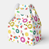 Summer Party Beach Pool Fun Pattern Bedankdoosjes (Voorkant Zijde)