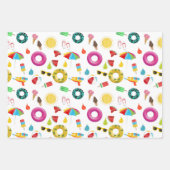 Summer Party Beach Pool Fun Pattern Inpakpapier Vel (Voorkant 2)