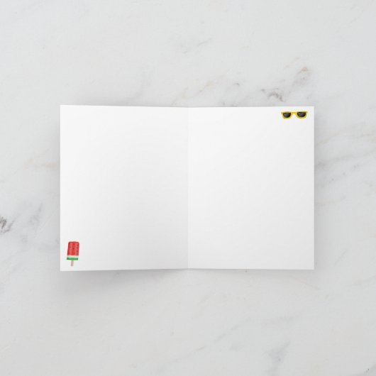 Summer Party Beach Pool Fun Pattern Kaart (Binnen)