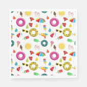 Summer Party Beach Pool Fun Pattern Servet (Voorkant)
