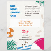 Summer Party Event Flyer Sjabloon (Achterkant)