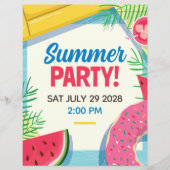 Summer Party Event Flyer Sjabloon (Voorkant)