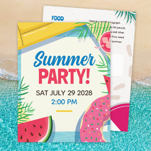 Summer Party Event Flyer Sjabloon
