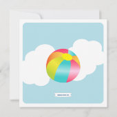 Summer Party Fun Time Beach Ball Invitation Kaart (Achterkant)