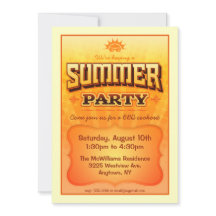 Summer Party Invite - Heldere, warme zonnige kleur