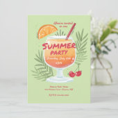 Summer Party Kaart (Staand voorkant)